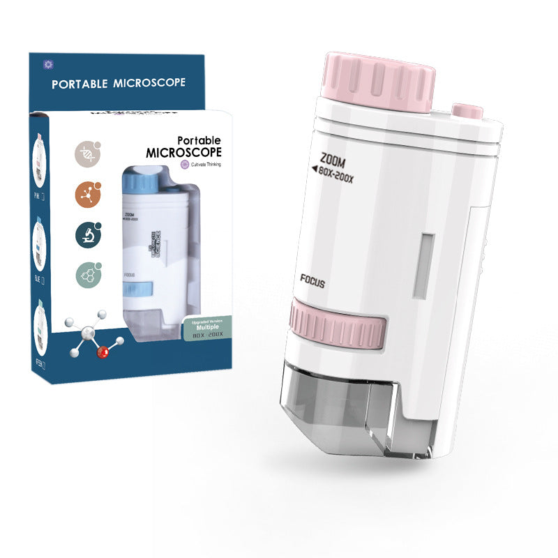 Kids Portable Microscope Science Kit