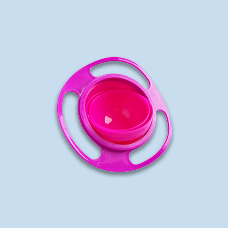 Anti-Spill Gyro Bowl  — 360° Rotating Spill-Proof Toddler Snack Bowl