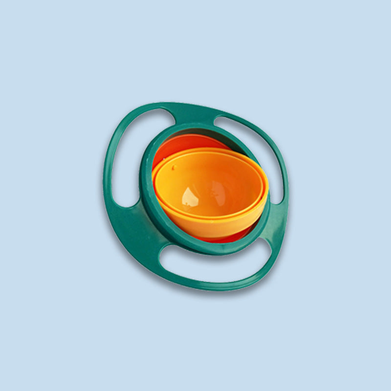 Anti-Spill Gyro Bowl  — 360° Rotating Spill-Proof Toddler Snack Bowl