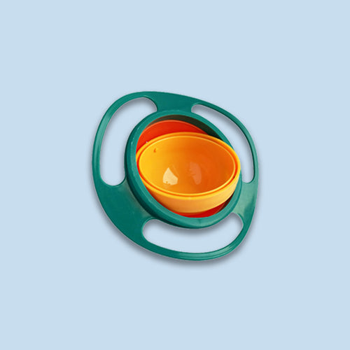 Anti-Spill Gyro Bowl  — 360° Rotating Spill-Proof Toddler Snack Bowl