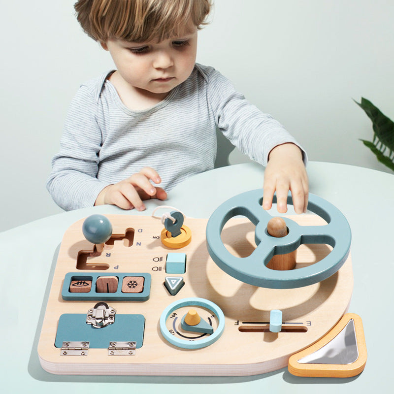 Wooden Steering Wheel Toy