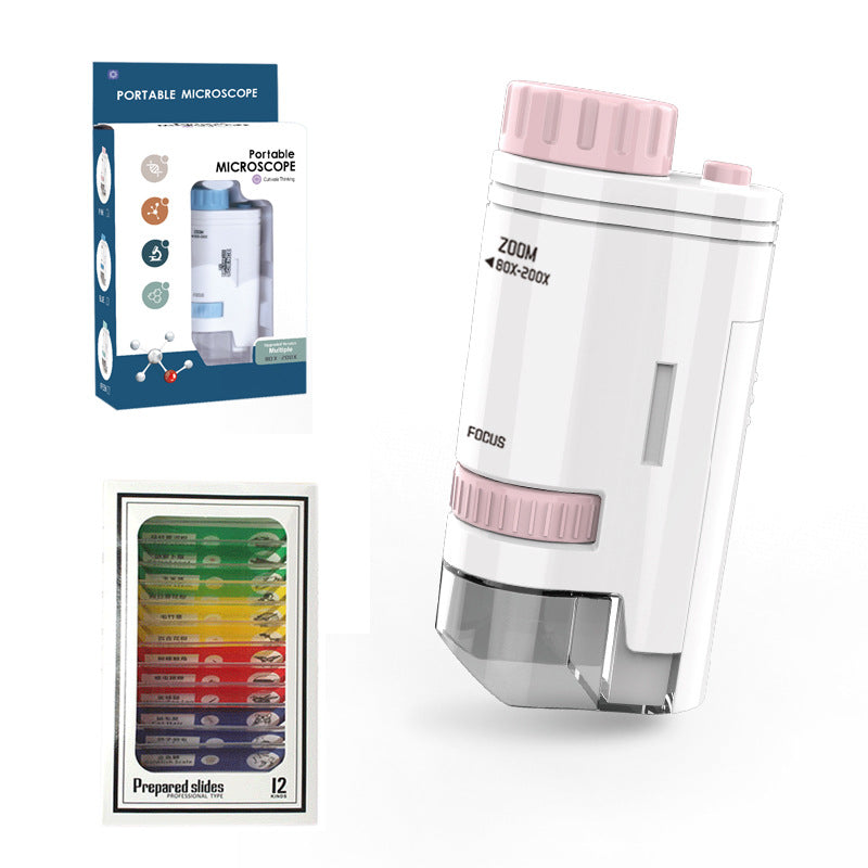 Kids Portable Microscope Science Kit