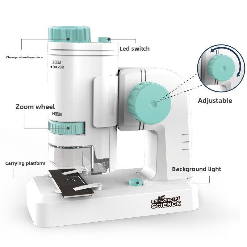 Kids Portable Microscope Science Kit