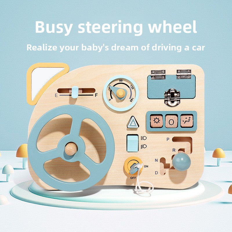 Wooden Steering Wheel Toy
