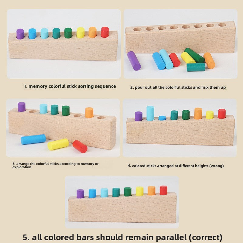 Montessori Shape Sorter Wooden Toy — Colour Recognition & Fine Motor Skills Learning Toy for Toddlers Ages 1–4