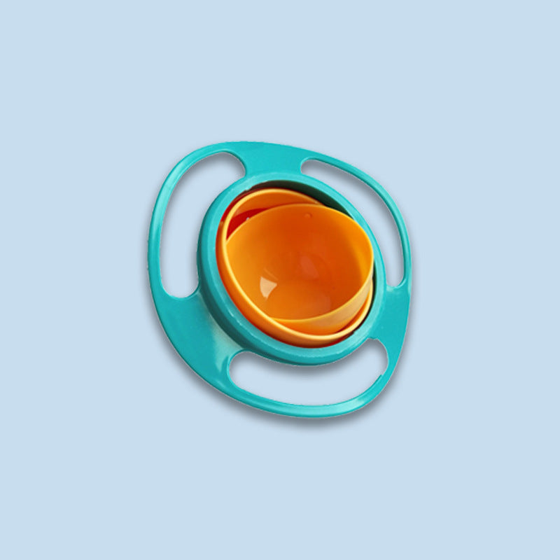 Anti-Spill Gyro Bowl  — 360° Rotating Spill-Proof Toddler Snack Bowl