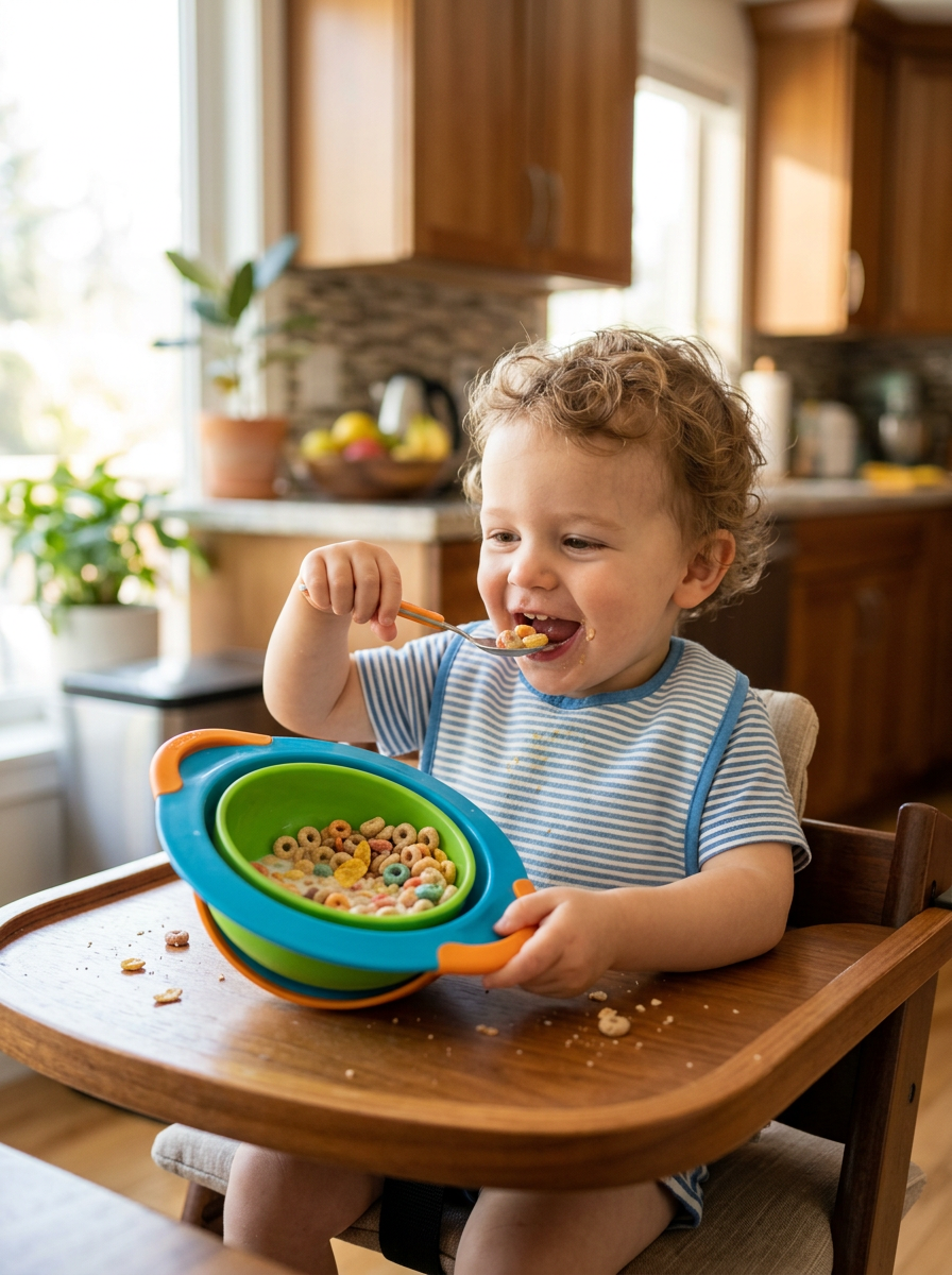 Anti-Spill Gyro Bowl for Toddlers